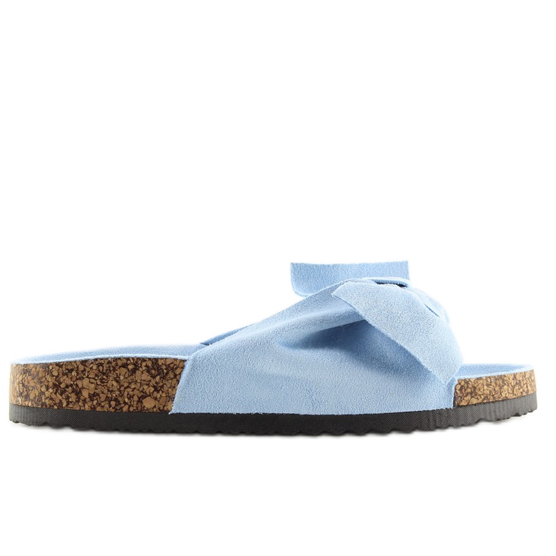 Damenhausschuhe auf Korkblau Ck02