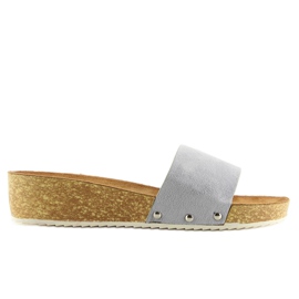 Graue graue Damenhausschuhe CK05P grau