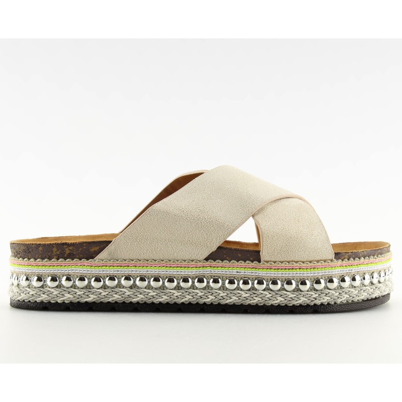 Beige Damenhausschuhe CK15P beige