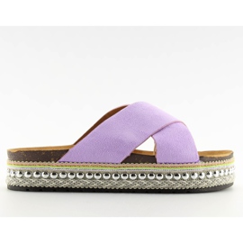 Violette Damenhausschuhe CK15P Violett lila