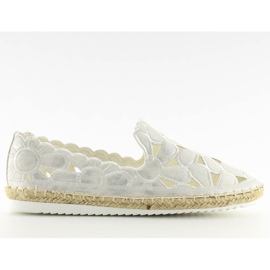 Weiße durchbrochene Damen-Espadrilles LT86 Weiß