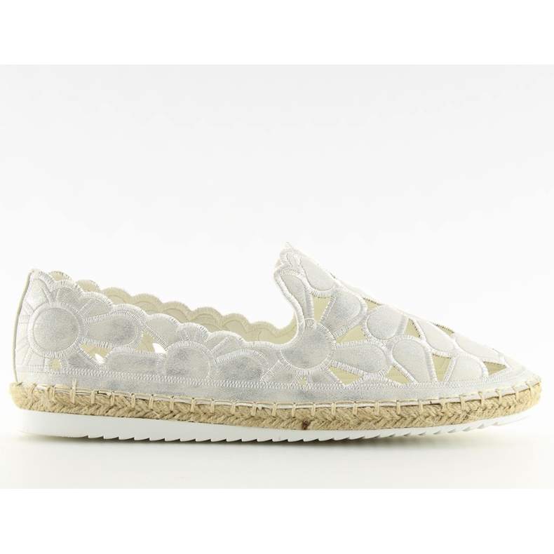 Weiße durchbrochene Damen-Espadrilles LT86 Weiß
