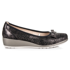 Vinceza Ballerina mit Schleife schwarz