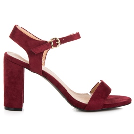 Vinceza Burgunder Sandalen auf der Post rot