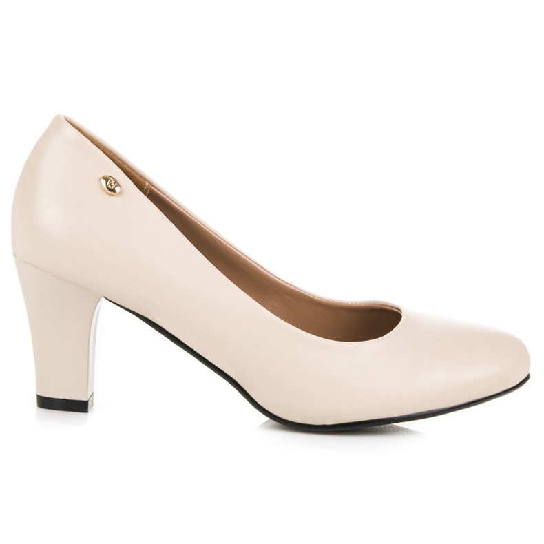 Vices Beige Pumps auf einer Säule