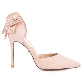 Seastar Wildleder-Heels mit Schleife rosa
