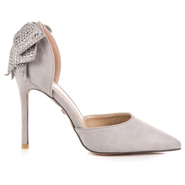 Seastar Wildleder-Heels mit Schleife grau