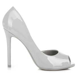 Seastar Lackierte offene Zehenabsätze grau