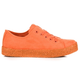Kylie Orange Turnschuhe Espadrilles
