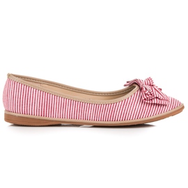 Seastar Gerippter Ballerina mit Schleife rot