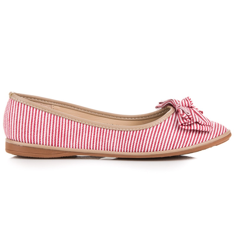 Seastar Gerippter Ballerina mit Schleife rot