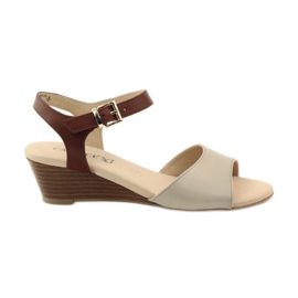 Caprice Damenschuhe Ledersandalen 28213 braun