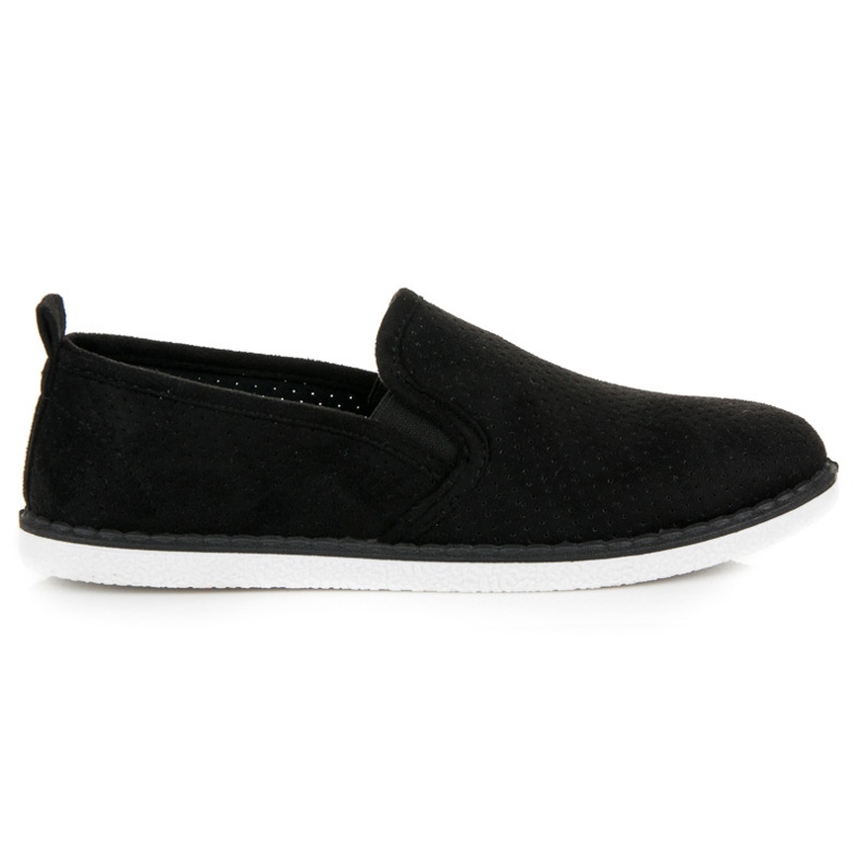 Bestelle Durchbrochene Slipons schwarz