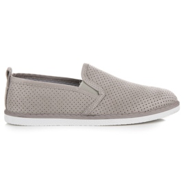 Bestelle Durchbrochene Slipons grau