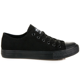 Schwarze Wildleder-Sneakers