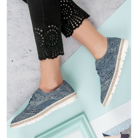Kylie Durchbrochene Schuhe Espadrilles blau
