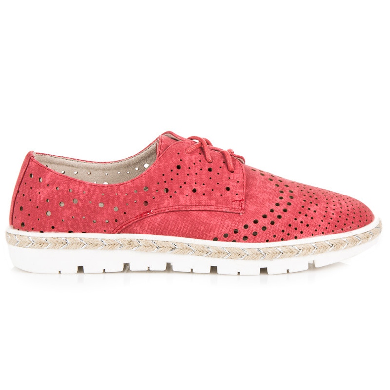 Kylie Durchbrochene Espadrilles rot