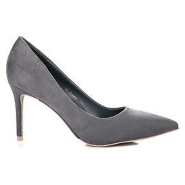 Vices Absätze aus grauem Wildleder