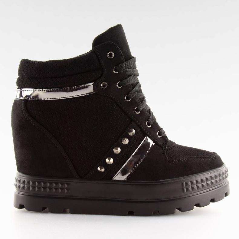 Schwarze Damenturnschuhe AT-0650-L Schwarz