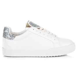 Vices Weiße herzförmige Turnschuhe grau