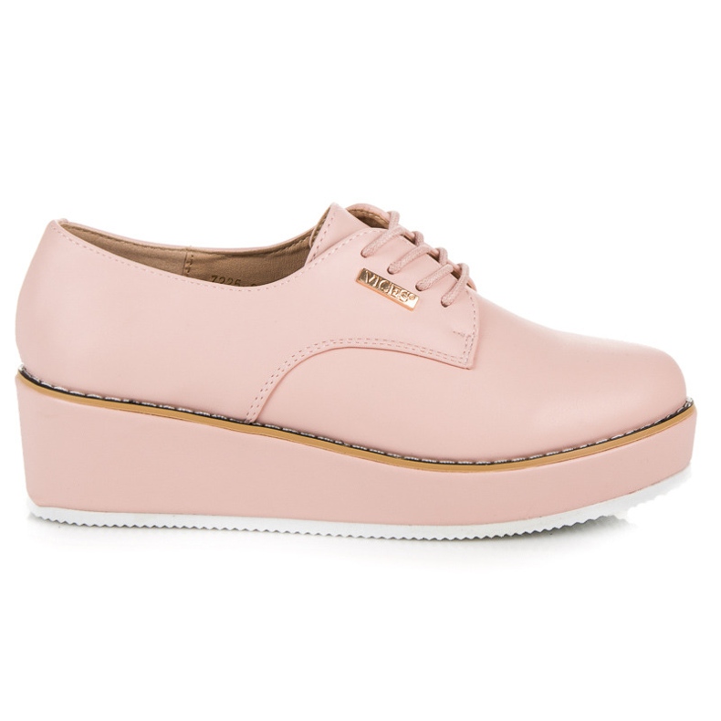 Vices Gebundene Keilschuhe Laster rosa