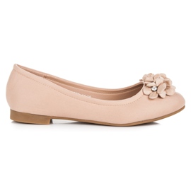 Vices Damenballerinas mit Blumen braun