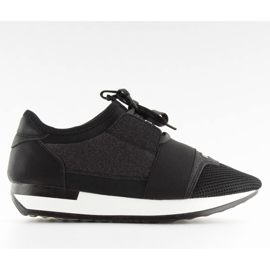 Schwarz K1x063 Schwarze Sportschuhe grau