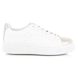 Geknotete Sneakers mit Schlangenmuster weiß