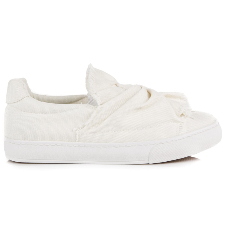 Slip-On-Sneakers mit Schleife weiß