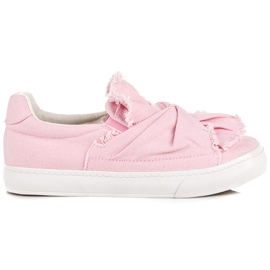 Slip-On-Sneakers mit Schleife rosa