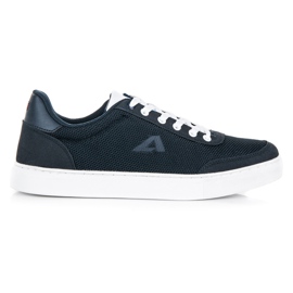 American Club Lederschuhe amerikanischer Club navy blau