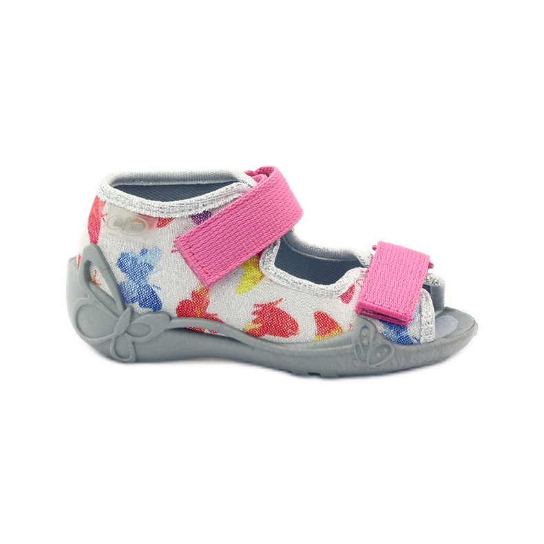 Befado Kinderschuhe Hausschuhe Sandalen 242p075 rosa grau