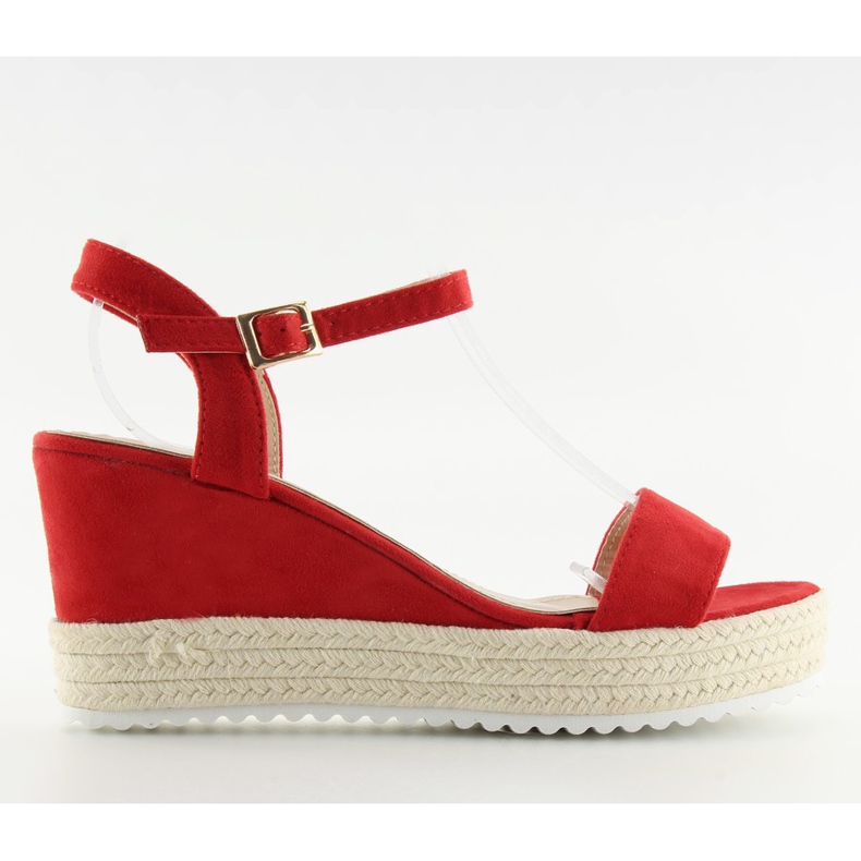 Rote Keilsandalen Espadrilles R120P Rot
