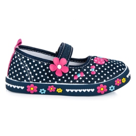 American Club Marineblaue Stiefeletten mit Klettverschluss