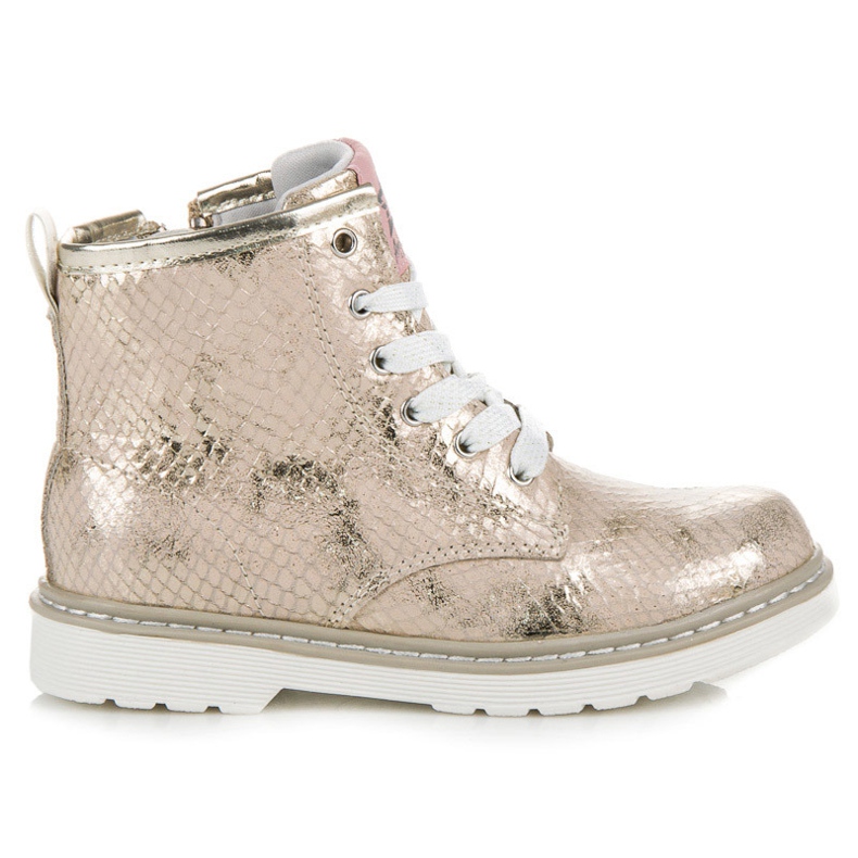 Snake Print American Club Schuhe gelb