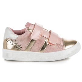 American Club Amerikanische Club-Sneakers mit Glitzer gelb