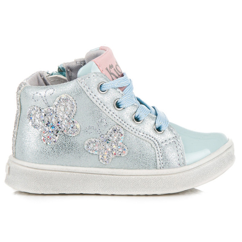 American Club Turnschuhe mit Schmetterlingen blau