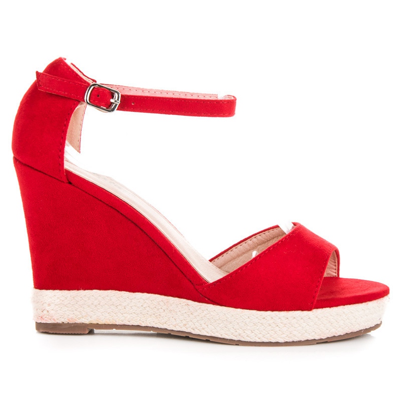 Seastar Keilsandalen aus Wildleder rot