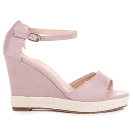 Seastar Keilsandalen aus Wildleder lila