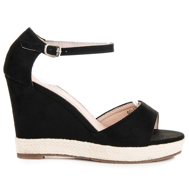 Seastar Keilsandalen aus Wildleder schwarz