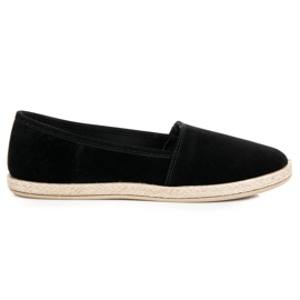 New Tlck Slipper aus Wildleder schwarz