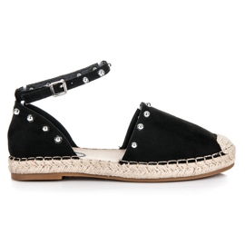 Seastar Flache Espadrilles-Sandalen schwarz