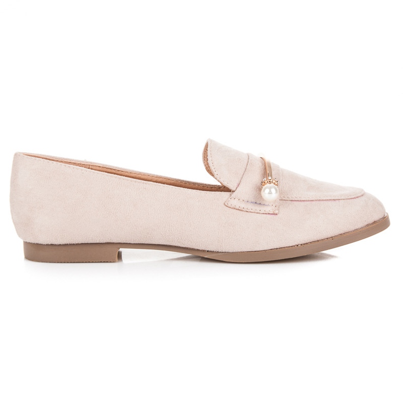 Seastar Slipper mit Perlen beige
