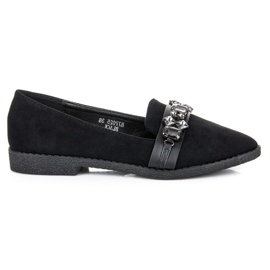 Sweet Shoes Wildleder-Loafer mit Kristallen schwarz