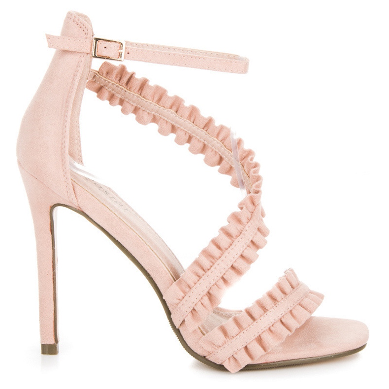 Seastar High Heels Sandalen mit Rüschen rosa