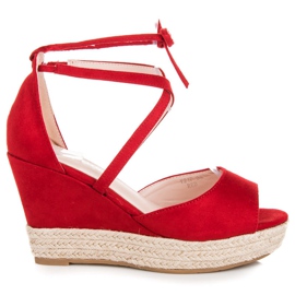 Seastar Gebundene Espadrilles auf dem Keil rot
