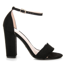 Seastar Wildledersandalen auf einem Pfosten schwarz