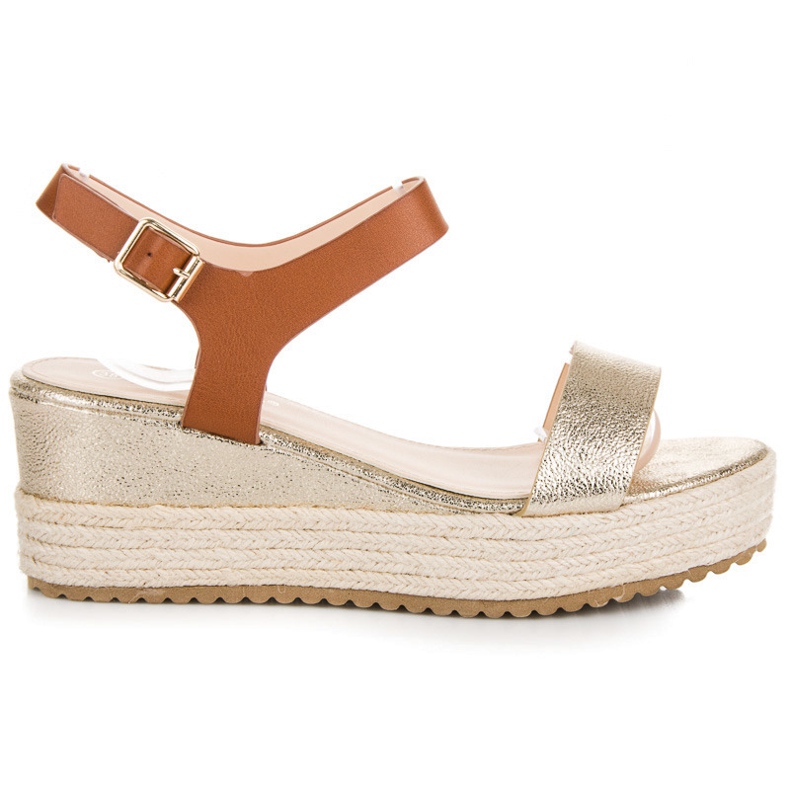 Seastar Espadrilles-Sandalen mit Keilabsatz gelb braun