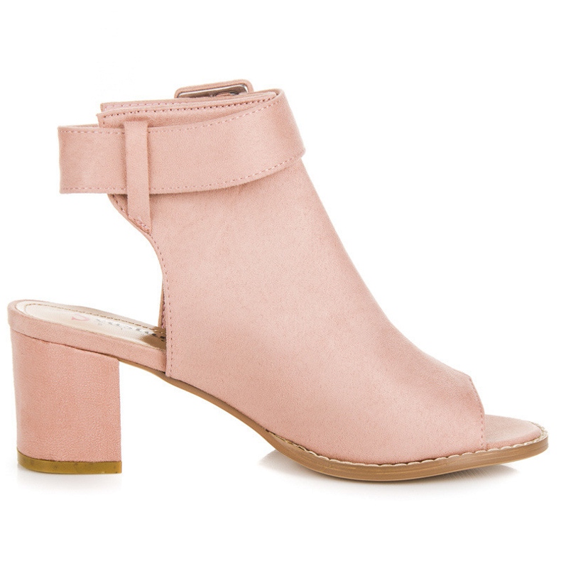Seastar Pinkfarbene Peeptoe-Stiefel rosa