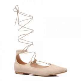 Vices Pastell gebundene Ballerinas braun